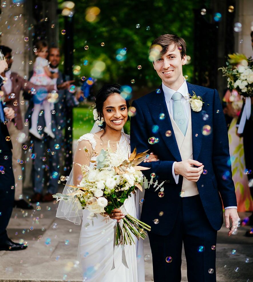 Reception bubbles historic venue 